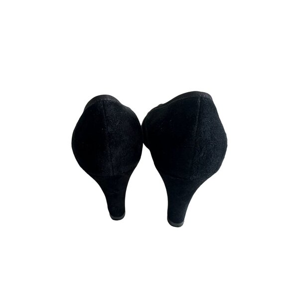 VAN ELI Womens Black Suede Pointed Heels Size 6 - Picture 8 of 8
